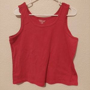 Basic Editions Hot Pink Tank Top Large